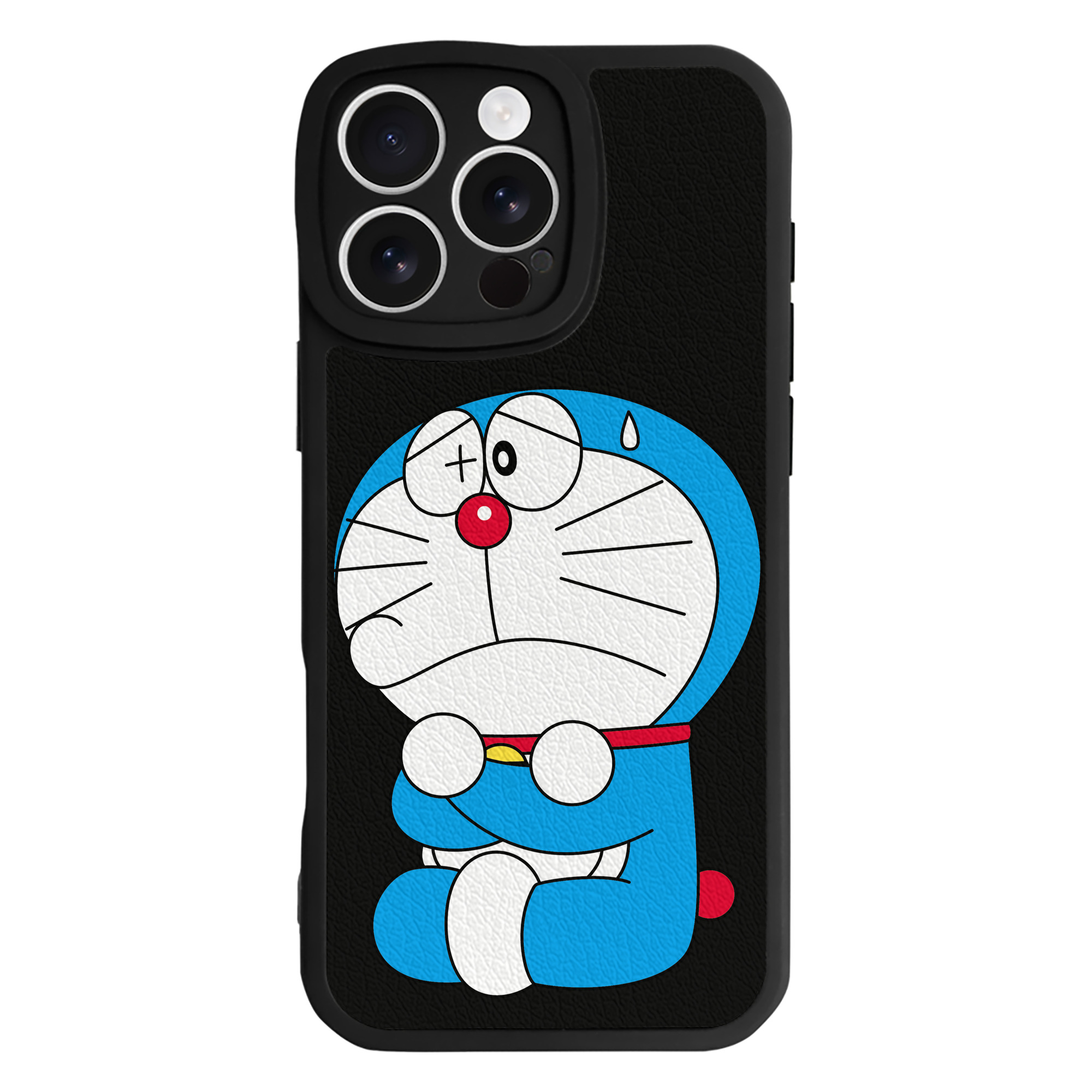 （画像用） ドラえもん Doraemon 【iPhone 16シリーズ対応】シリコンスマホケース（レザー調） 材質：シリコン